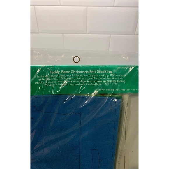 Christmas Columbia Minerva Felt Stitchery Vintage Needlecraft Stocking Kit #7584 - Picture 4 of 4